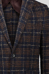 Giacca quadro largo blu