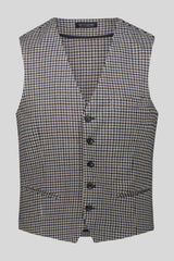 Gilet lino e cotone blu