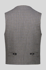 Gilet lino e cotone blu