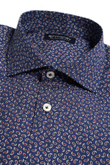 Camicia micro disegno rosso