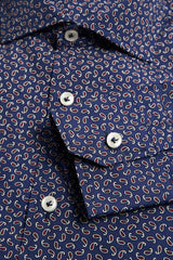 Camicia micro disegno rosso