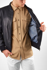 Leather Bomber Jacket