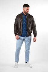 Leather Bomber Jacket