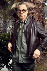 Leather Bomber Jacket