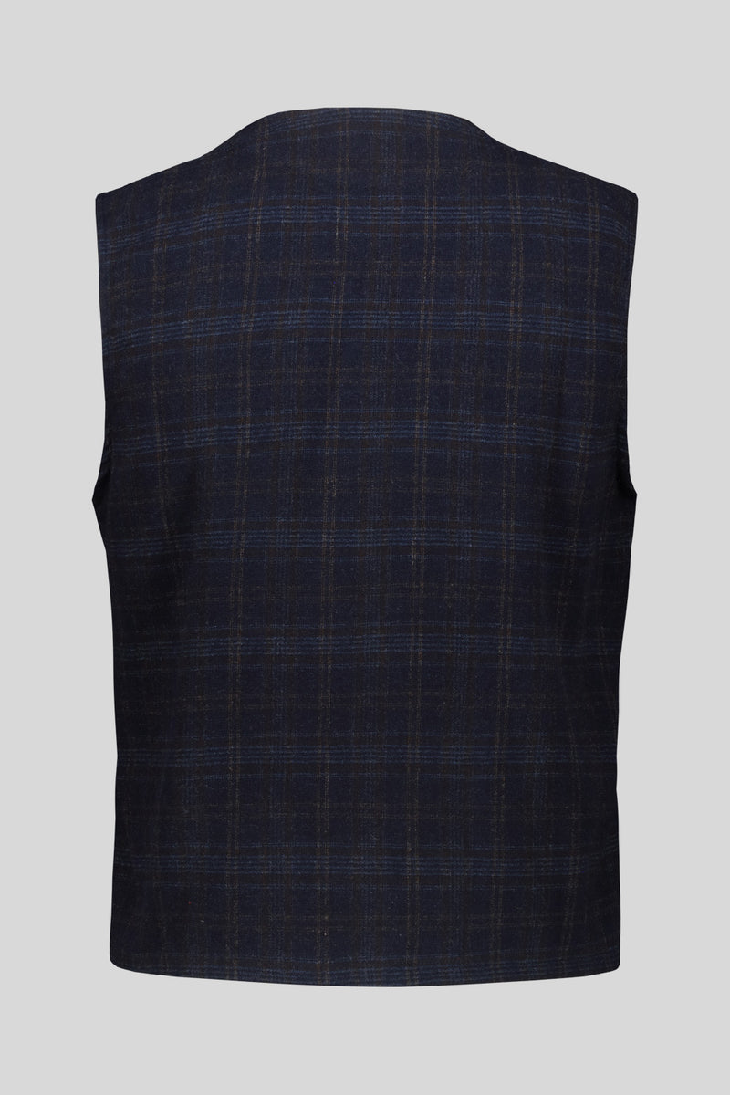 Gilet con taschini blu