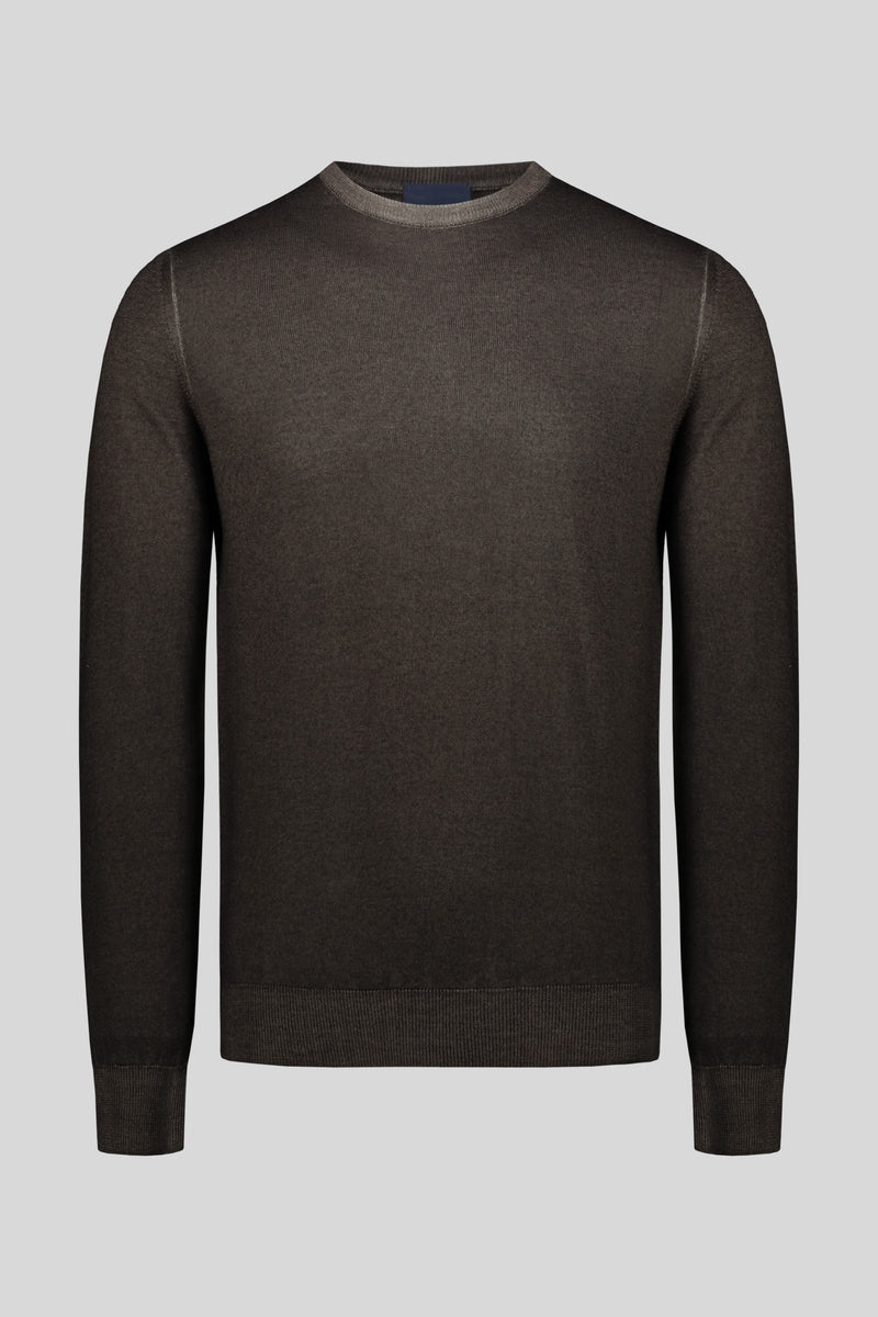 Maglia girocollo pura lana merinos