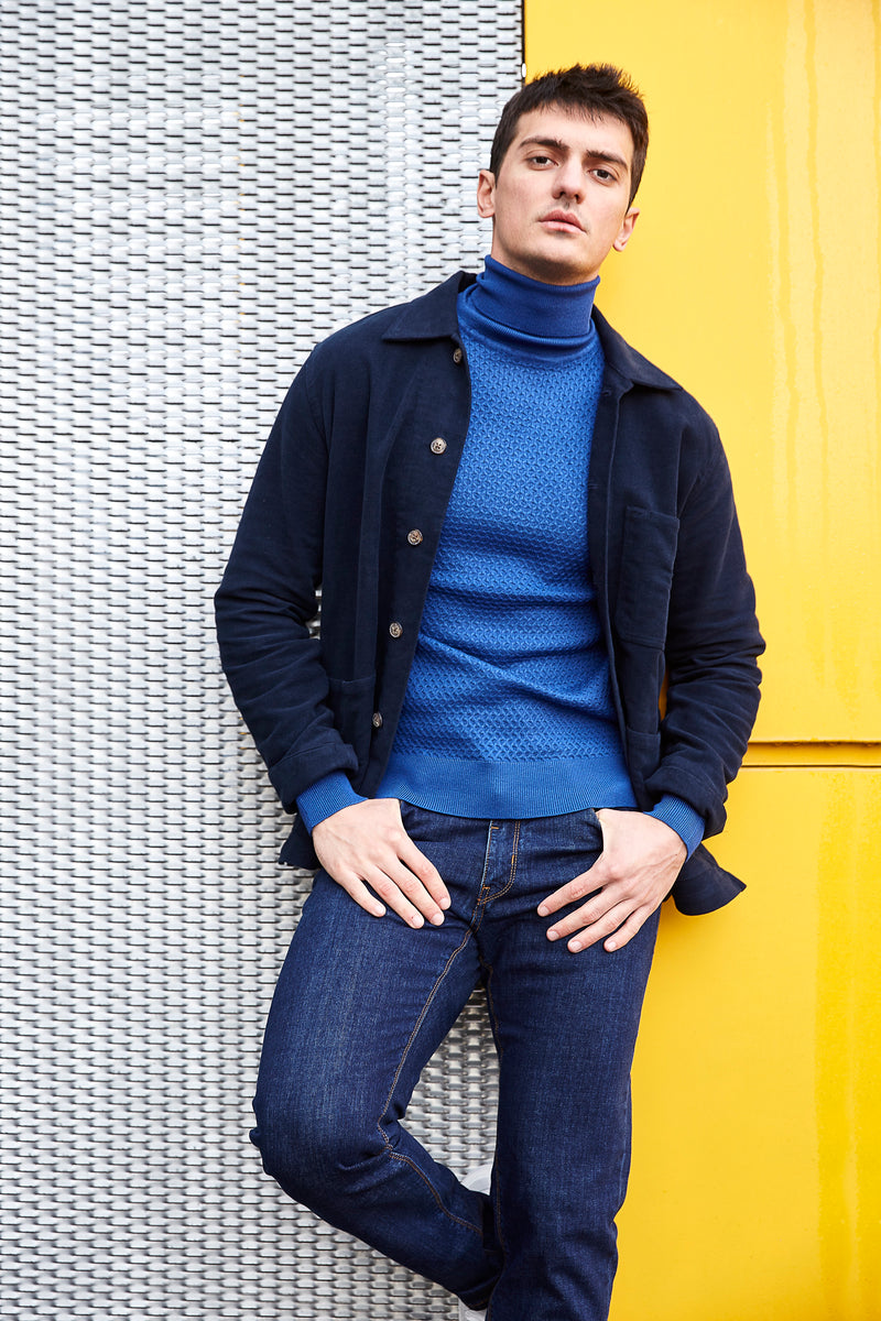High neck sweater