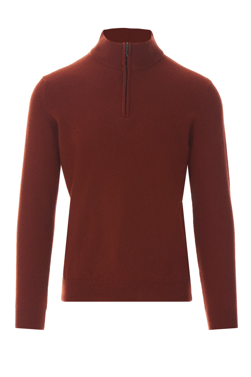 Maglia mezza zip cachemire