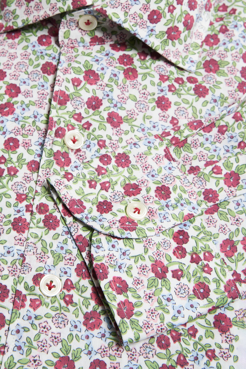Camicia floreale rossa
