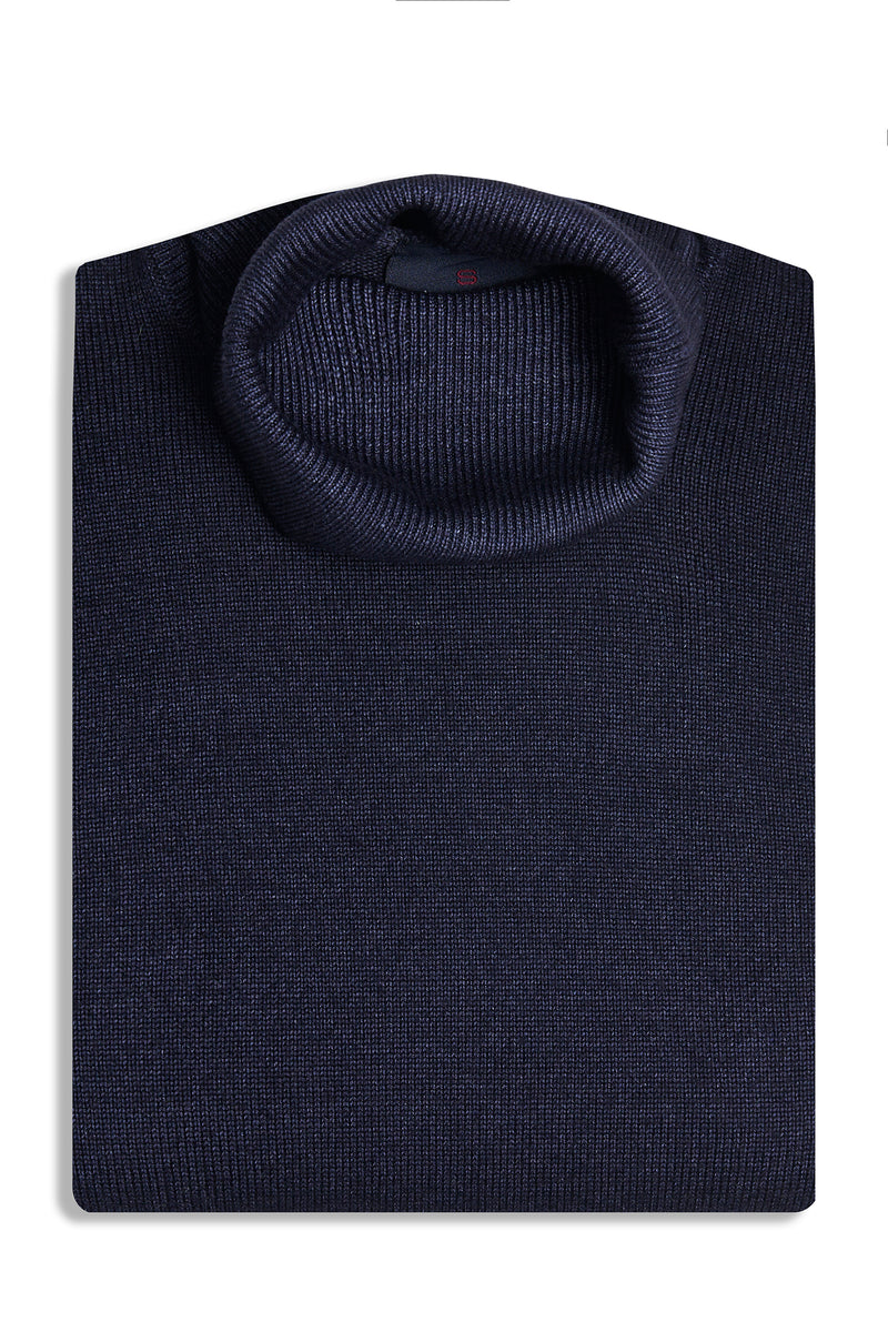 Rollkragenpullover mit Stonewashed-Effekt